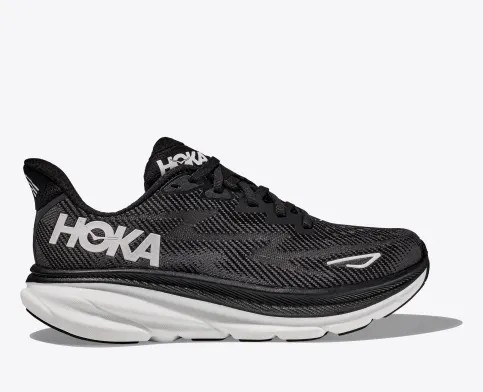 Tenis Para Correr Hoka Clifton 9 Hombre Negros Blancos | Mexico-1058432