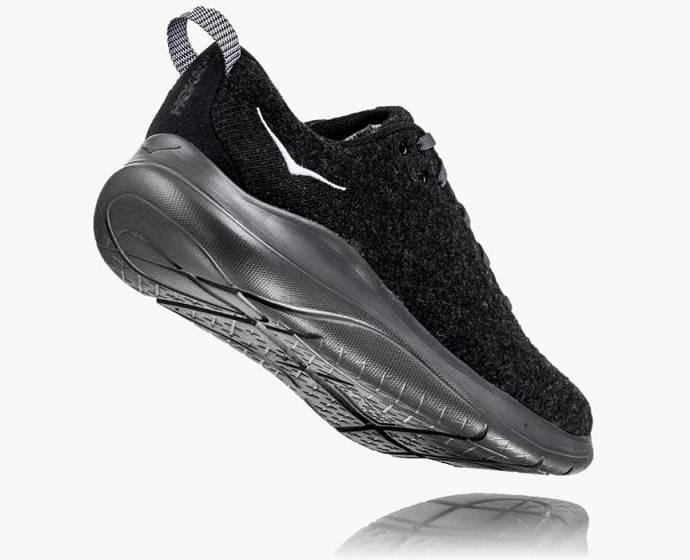 Tenis Para Correr Hoka Hupana Flow Lana Hombre Negros | Mexico-9078263