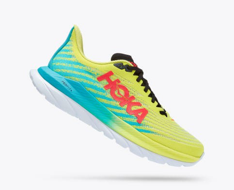 Tenis Para Correr Hoka Mach 5 Hombre Amarillos Turquesa | Mexico-9425670