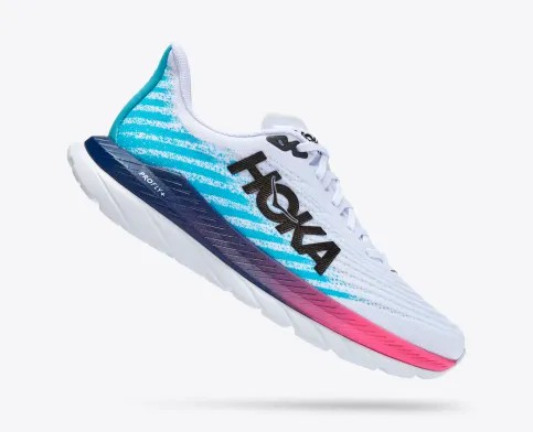 Tenis Para Correr Hoka Mach 5 Hombre Blancos Azules | Mexico-8491703