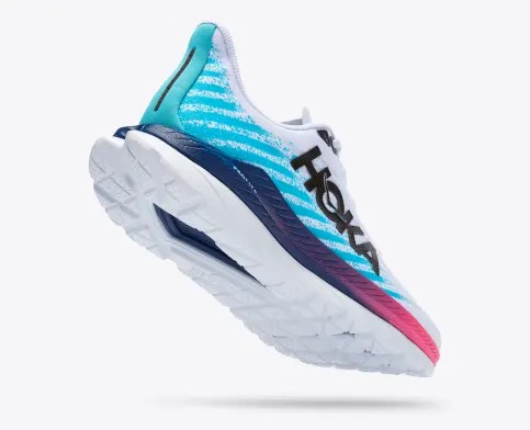 Tenis Para Correr Hoka Mach 5 Hombre Blancos Azules | Mexico-8491703