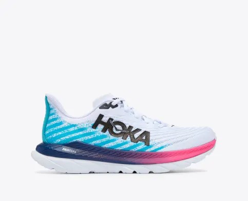 Tenis Para Correr Hoka Mach 5 Hombre Blancos Azules | Mexico-8491703