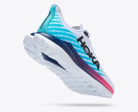 Tenis Para Correr Hoka Mach 5 Mujer Blancos Azules | Mexico-6428197