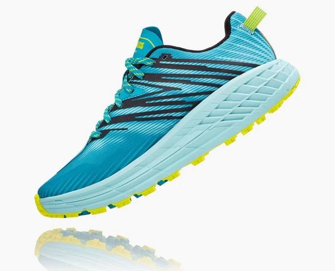 Tenis Para Trail Running Hoka Aqua Speedgoat 4 Anchos Mujer Kaki | Mexico-5049371