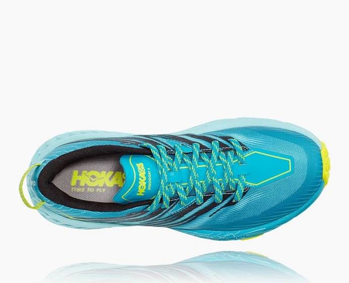 Tenis Para Trail Running Hoka Aqua Speedgoat 4 Anchos Mujer Kaki | Mexico-5049371