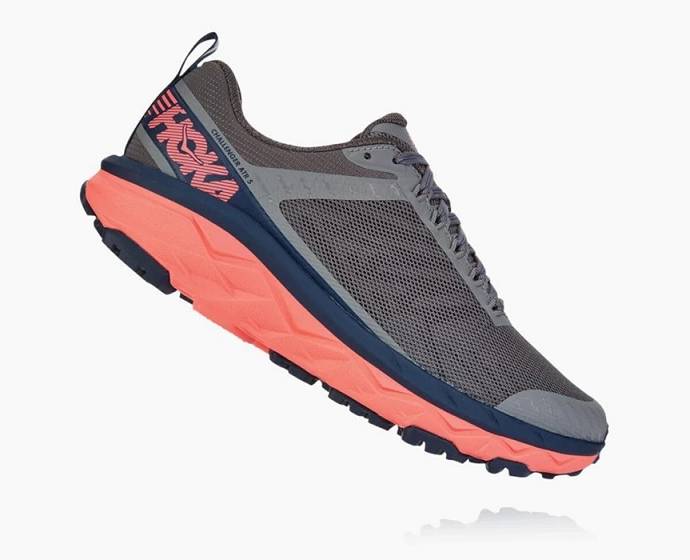 Tenis Para Trail Running Hoka Challenger ATR 5 Mujer Grises Coral | Mexico-0192584