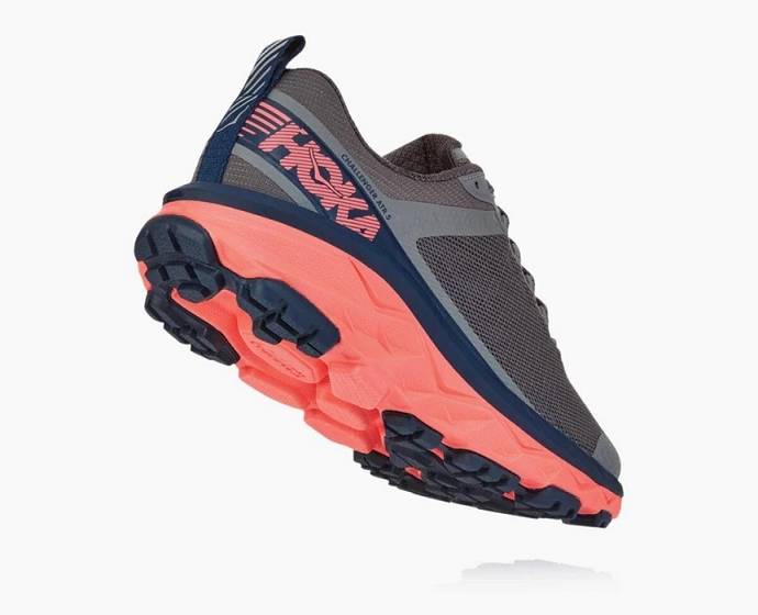 Tenis Para Trail Running Hoka Challenger ATR 5 Mujer Grises Coral | Mexico-0192584