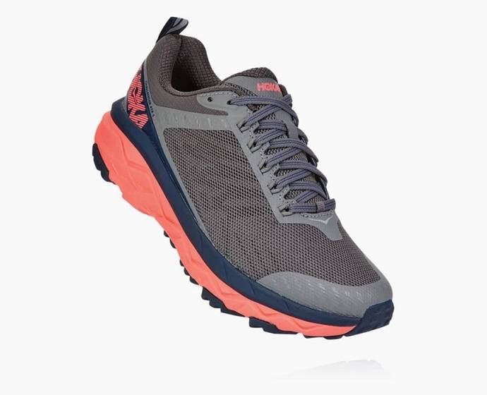 Tenis Para Trail Running Hoka Challenger ATR 5 Mujer Grises Coral | Mexico-0192584