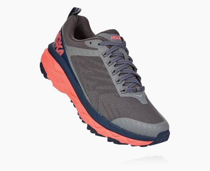 Tenis Para Trail Running Hoka Challenger ATR 5 Anchos Mujer Grises Coral | Mexico-1376849