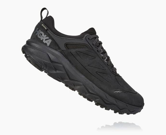 Tenis Para Trail Running Hoka Challenger Low GORE-TEX Anchos Hombre Negros | Mexico-2791348