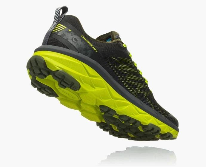 Tenis Para Trail Running Hoka Challenger ATR 5 Anchos Hombre Verdes Negros | Mexico-2948576