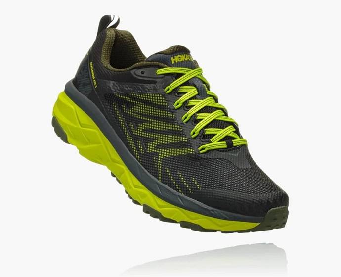 Tenis Para Trail Running Hoka Challenger ATR 5 Anchos Hombre Verdes Negros | Mexico-2948576