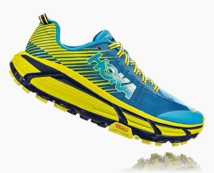 Tenis Para Trail Running Hoka EVO Mafate 2 Hombre Azules Amarillos | Mexico-0973846