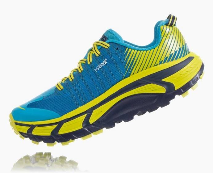 Tenis Para Trail Running Hoka EVO Mafate 2 Hombre Azules Amarillos | Mexico-0973846