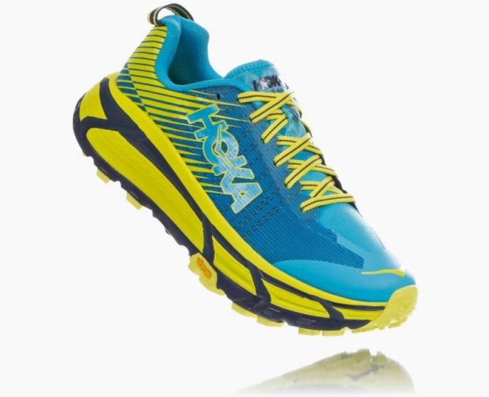 Tenis Para Trail Running Hoka EVO Mafate 2 Hombre Azules Amarillos | Mexico-0973846