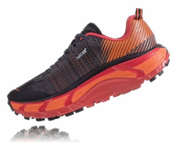 Tenis Para Trail Running Hoka EVO Mafate 2 Hombre Negros Rojos | Mexico-2183564