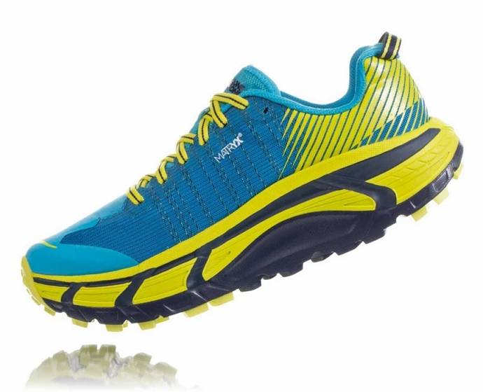 Tenis Para Trail Running Hoka EVO Mafate 2 Mujer Azules Amarillos | Mexico-8095372