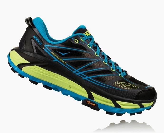 Tenis Para Trail Running Hoka Mafate Speed 2 Hombre Negros Azules | Mexico-3456980