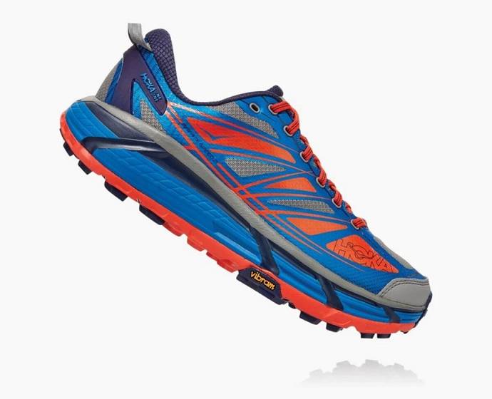 Tenis Para Trail Running Hoka Mafate Speed 2 Hombre Azules Rojos | Mexico-4210859