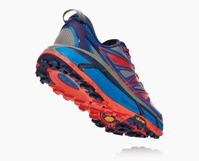 Tenis Para Trail Running Hoka Mafate Speed 2 Hombre Azules Rojos | Mexico-4210859