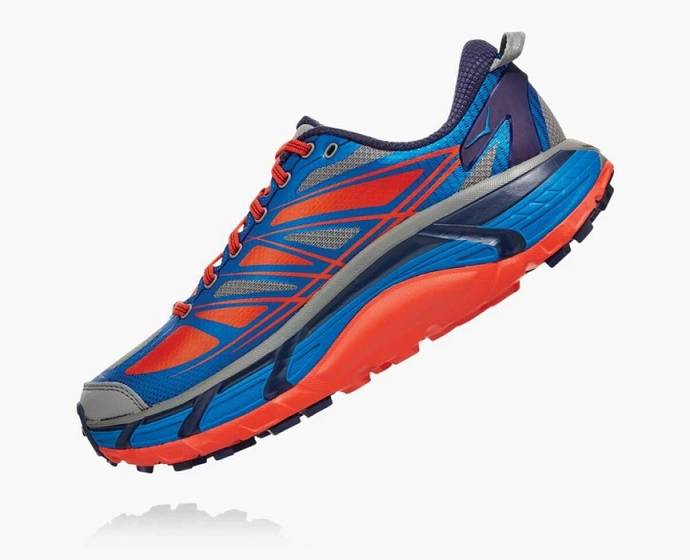 Tenis Para Trail Running Hoka Mafate Speed 2 Hombre Azules Rojos | Mexico-4210859