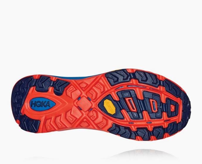 Tenis Para Trail Running Hoka Mafate Speed 2 Hombre Azules Rojos | Mexico-4210859