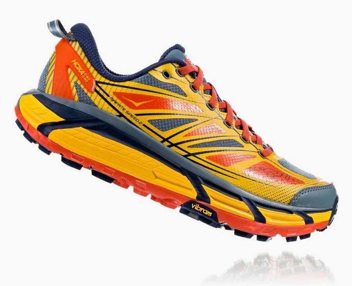 Tenis Para Trail Running Hoka Mafate Speed 2 Hombre Dorados Naranjas | Mexico-4263879