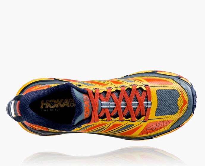 Tenis Para Trail Running Hoka Mafate Speed 2 Hombre Dorados Naranjas | Mexico-4263879