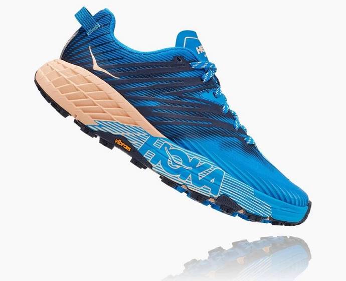 Tenis Para Trail Running Hoka Speedgoat 4 Anchos Mujer Azules | Mexico-0247635