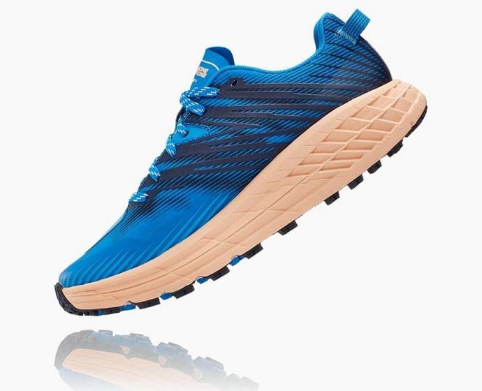 Tenis Para Trail Running Hoka Speedgoat 4 Anchos Mujer Azules | Mexico-0247635