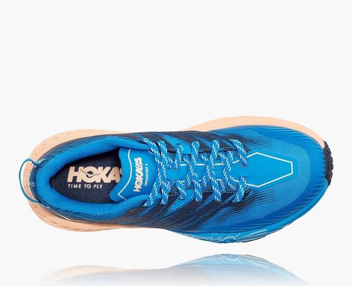 Tenis Para Trail Running Hoka Speedgoat 4 Anchos Mujer Azules | Mexico-0247635