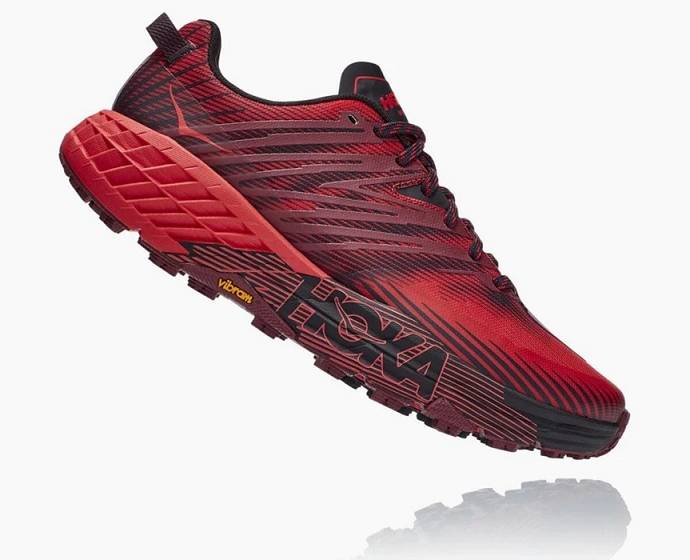 Tenis Para Trail Running Hoka Speedgoat 4 Anchos Hombre Rojos | Mexico-0329548