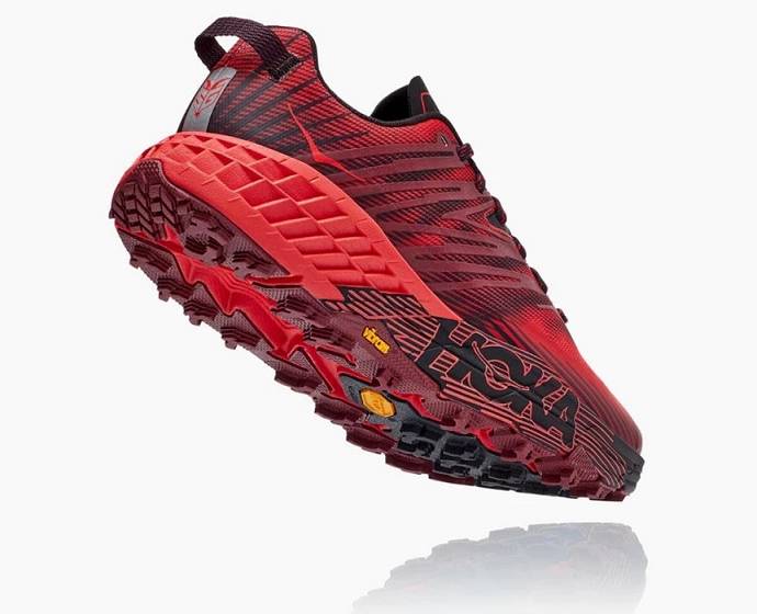 Tenis Para Trail Running Hoka Speedgoat 4 Anchos Hombre Rojos | Mexico-0329548