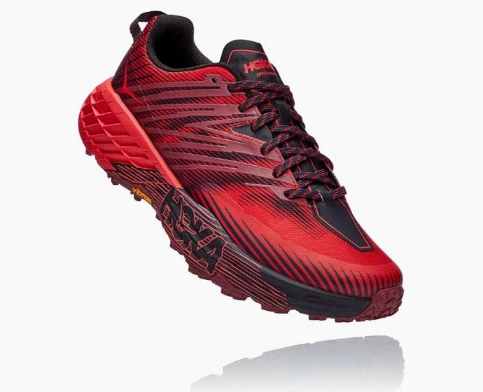 Tenis Para Trail Running Hoka Speedgoat 4 Anchos Hombre Rojos | Mexico-0329548