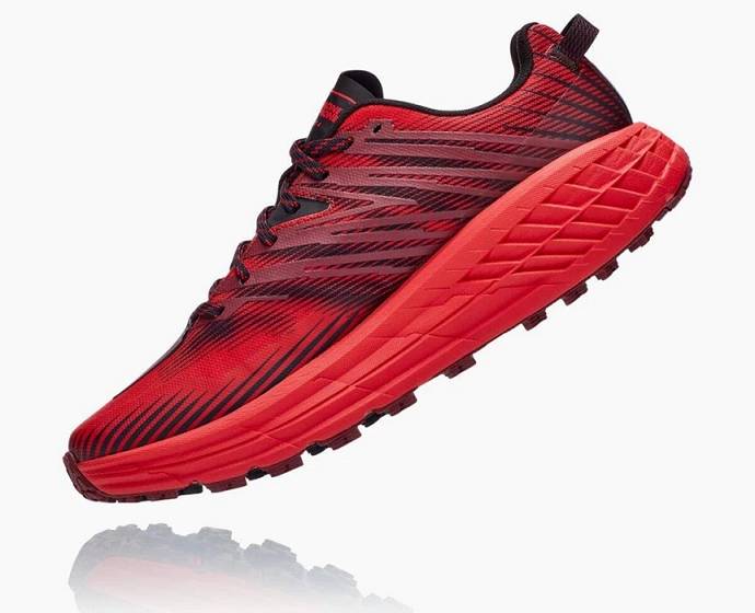 Tenis Para Trail Running Hoka Speedgoat 4 Hombre Rojos | Mexico-1620854