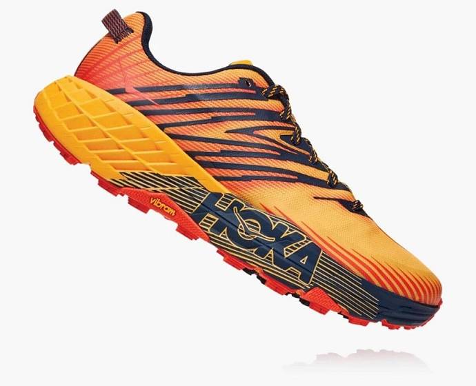 Tenis Para Trail Running Hoka Speedgoat 4 Anchos Hombre Dorados | Mexico-2031876