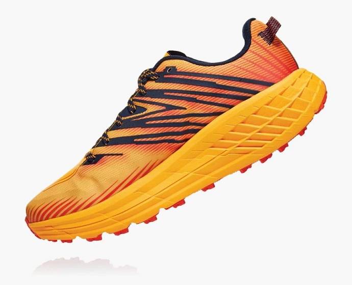 Tenis Para Trail Running Hoka Speedgoat 4 Anchos Hombre Dorados | Mexico-2031876