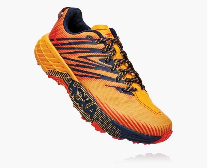 Tenis Para Trail Running Hoka Speedgoat 4 Anchos Hombre Dorados | Mexico-2031876