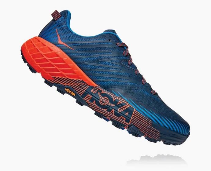 Tenis Para Trail Running Hoka Speedgoat 4 Anchos Hombre Azules | Mexico-2051634