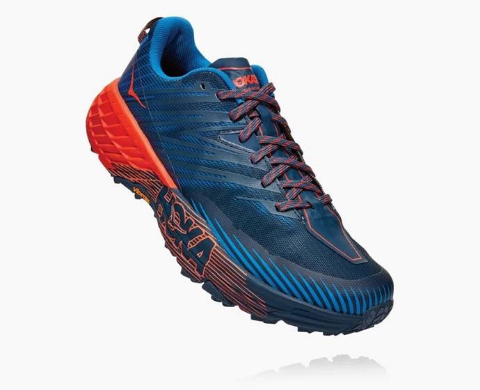 Tenis Para Trail Running Hoka Speedgoat 4 Anchos Hombre Azules | Mexico-2051634