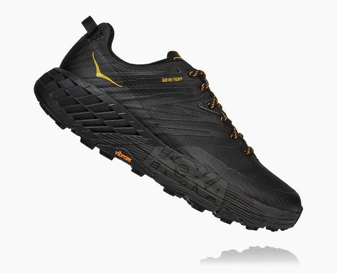 Tenis Para Trail Running Hoka Speedgoat 4 GORE-TEX Hombre Negros | Mexico-2580394