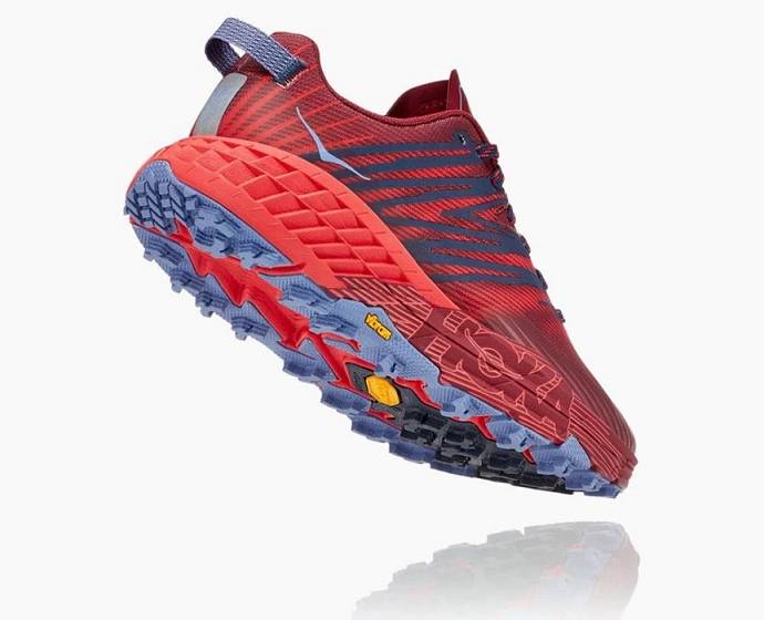 Tenis Para Trail Running Hoka Speedgoat 4 Anchos Mujer Rojos | Mexico-2698573