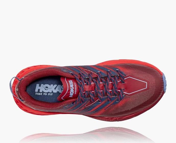 Tenis Para Trail Running Hoka Speedgoat 4 Anchos Mujer Rojos | Mexico-2698573