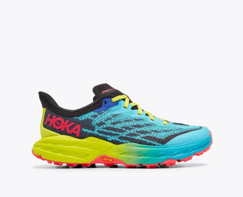 Tenis Para Trail Running Hoka Speedgoat 5 Mujer Azules Claro Negros | Mexico-2935641