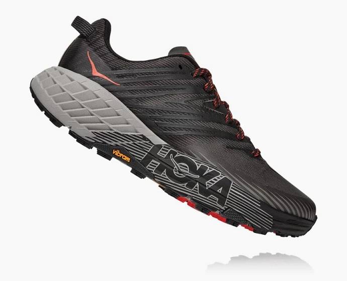 Tenis Para Trail Running Hoka Speedgoat 4 Anchos Hombre Negros | Mexico-3084291