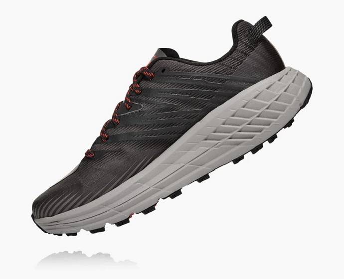 Tenis Para Trail Running Hoka Speedgoat 4 Anchos Hombre Negros | Mexico-3084291