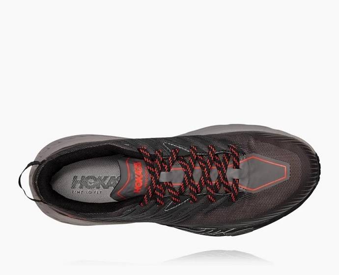 Tenis Para Trail Running Hoka Speedgoat 4 Anchos Hombre Negros | Mexico-3084291