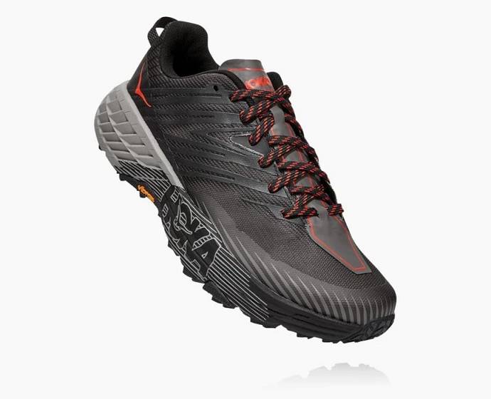 Tenis Para Trail Running Hoka Speedgoat 4 Anchos Hombre Negros | Mexico-3084291