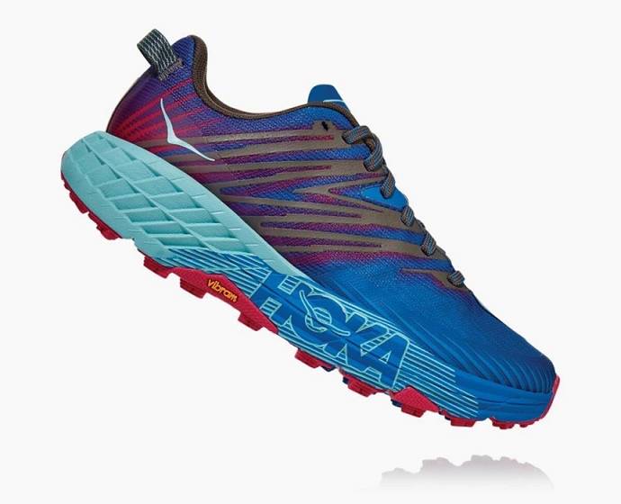 Tenis Para Trail Running Hoka Speedgoat 4 Mujer Azul Marino | Mexico-3140269