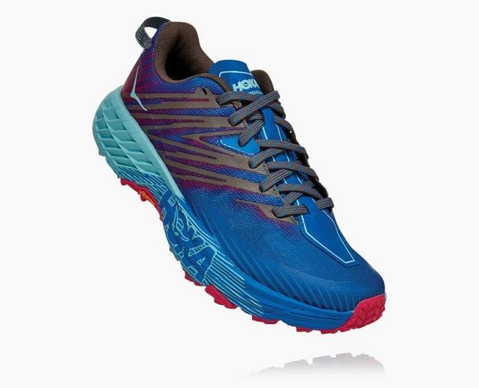 Tenis Para Trail Running Hoka Speedgoat 4 Mujer Azul Marino | Mexico-3140269